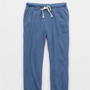 NWOT Aerie Waffle Jogger Blue Size Small